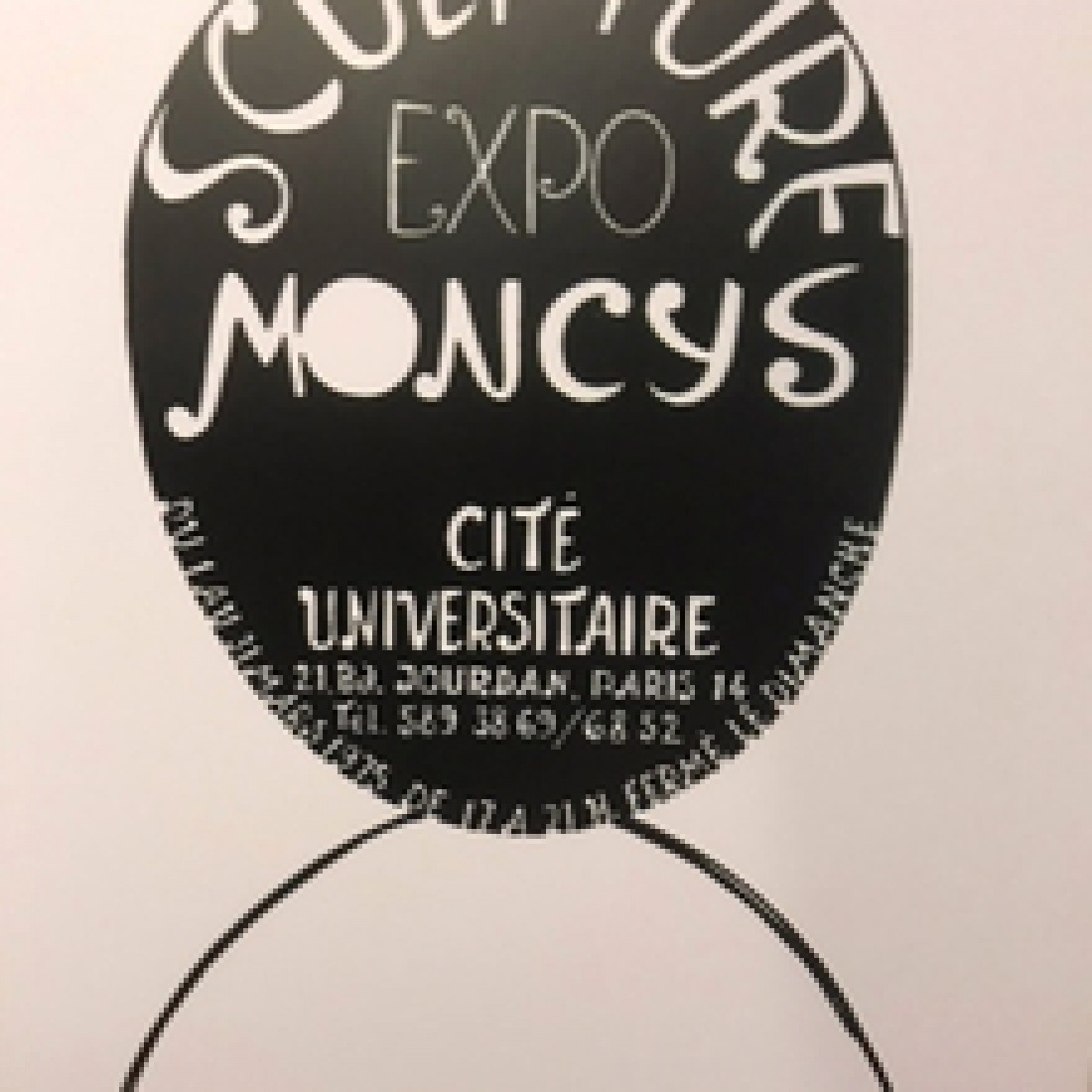 Asmeninės skulptūrų parodos „Expo Sculpture. Moncys“ plakatas (1975)